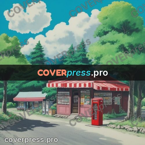 Kiki Delivery Service drawing: shop with a red roof