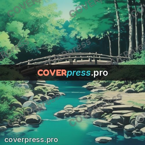 Kiki Delivery Service drawing: wooden bridge over a stream