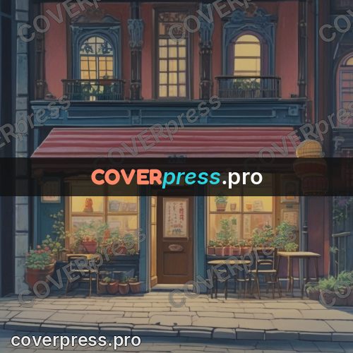 Kiki Delivery Service drawing: cafe with warm light