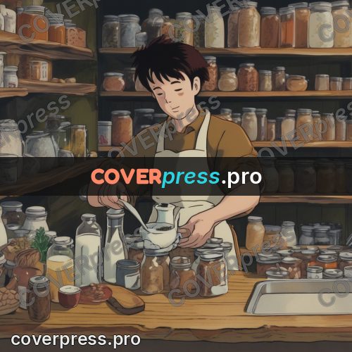 Kiki Delivery Service drawing: person behind a shop counter