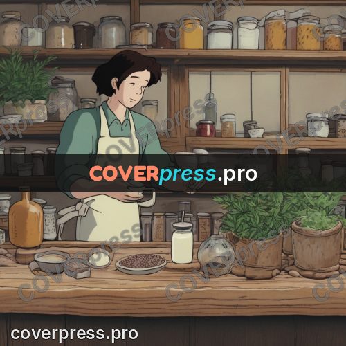 Kiki Delivery Service drawing: person behind a shop counter