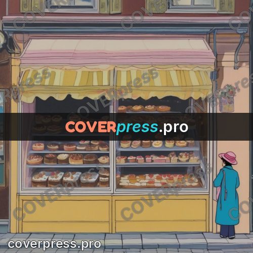 Kiki Delivery Service drawing: bakery window with pastries