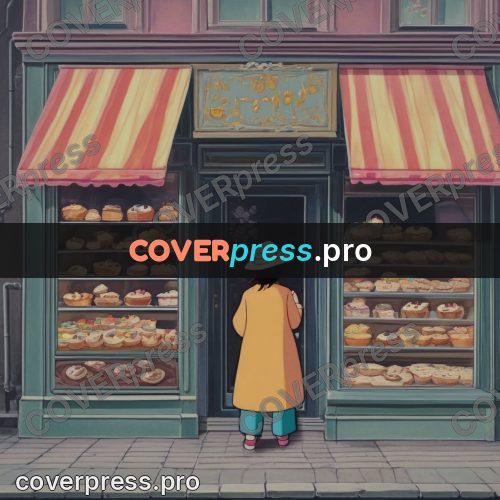 Kiki Delivery Service drawing: bakery window with pastries