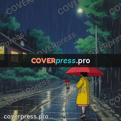 Kiki Delivery Service drawing: girl with a red umbrella