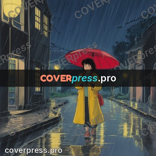 Kiki Delivery Service drawing: girl with a red umbrella