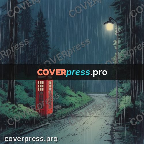 Kiki Delivery Service drawing: phone box in the woods