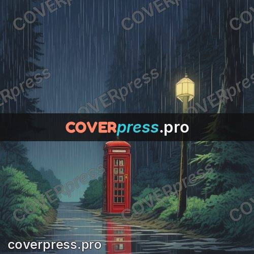Kiki Delivery Service drawing: phone box in the woods