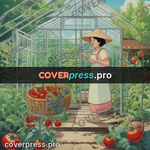 Kiki Delivery Service drawing: woman in a greenhouse