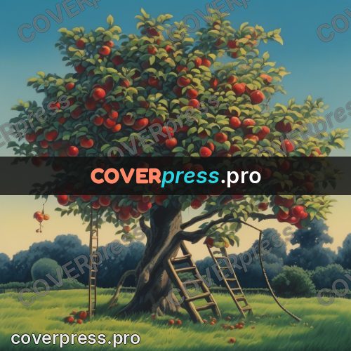 Kiki Delivery Service drawing: apple tree with a ladder