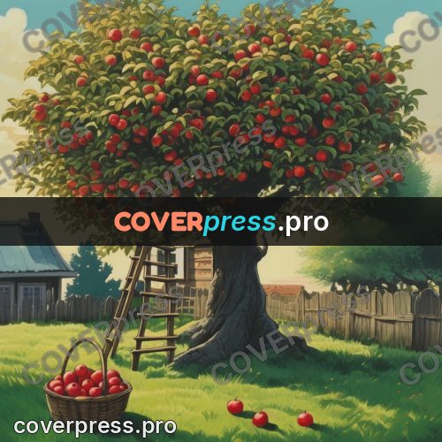 Kiki Delivery Service drawing: apple tree with a ladder