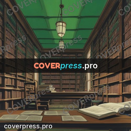 Kiki Delivery Service drawing: green hall with bookshelves