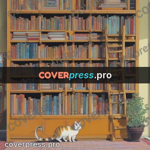 Kiki Delivery Service drawing: bookshelves with cats