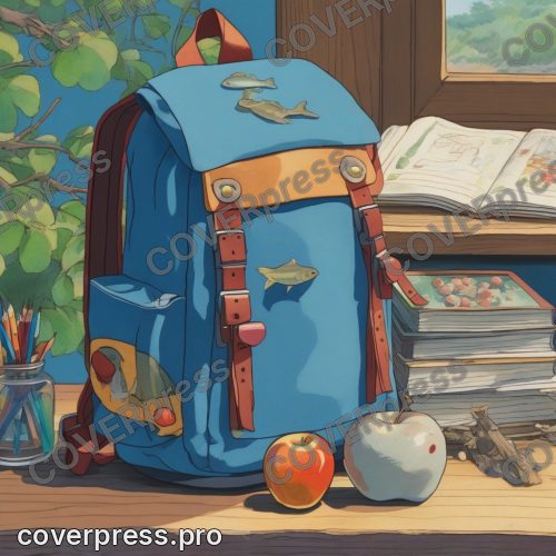 Рисунок человека в стиле Гибли: выпускница, рюкзак и письмо