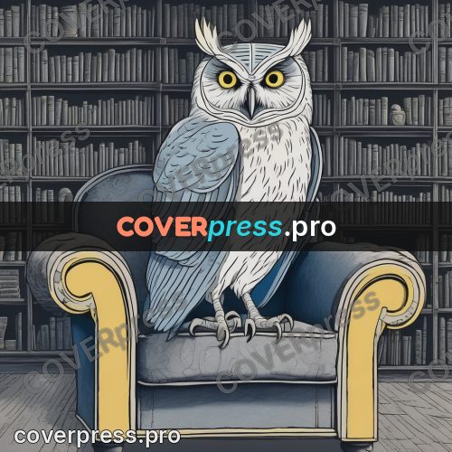 Ghibli style drawing of a person: owl on an armchair