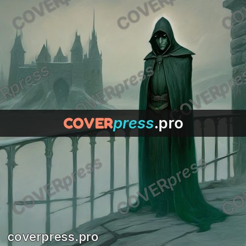 Dark fantasy illustration: bridge to the castle gate
