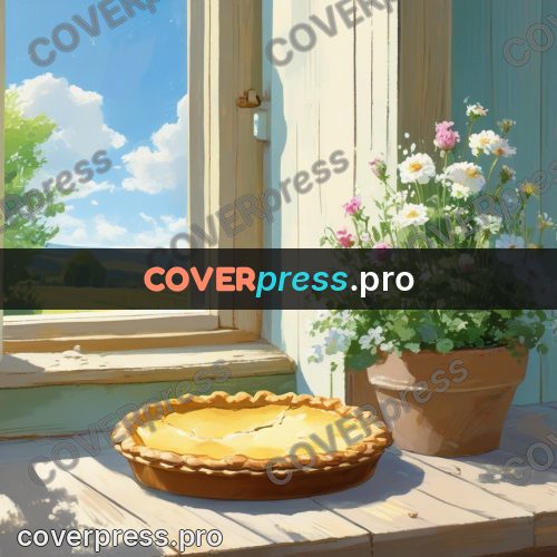 Gouache illustration: window with potted flowers