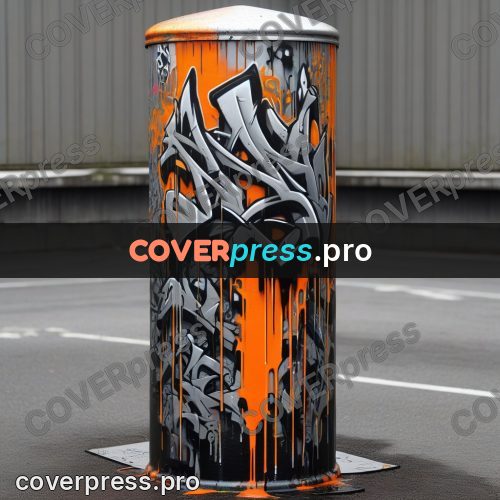 Graffiti illustration: spray work on a wall