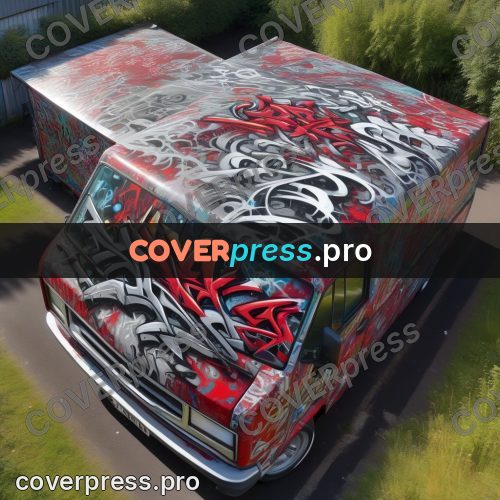 Graffiti illustration: large red and silver piece