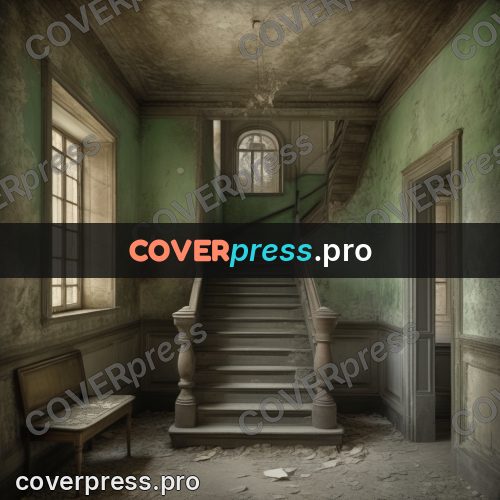 Grunge illustration: staircase in an empty house