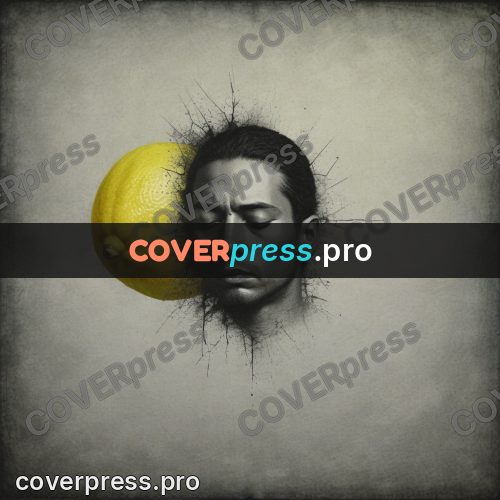 Grunge illustration: man's face with closed eyes