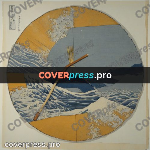Japanese woodblock print: foam on blue waves