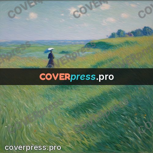 Impressionist illustration: figure with a parasol