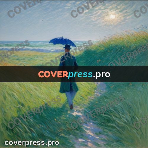 Impressionist illustration: figure with a parasol