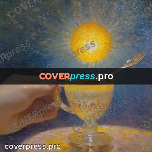 Impressionist illustration: cup of coffee on a saucer