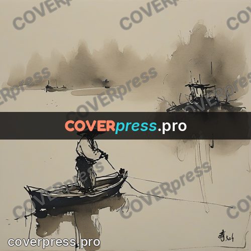 Ink sketch: boatman in the fog