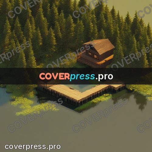 3d diorama: stilt house among the forest