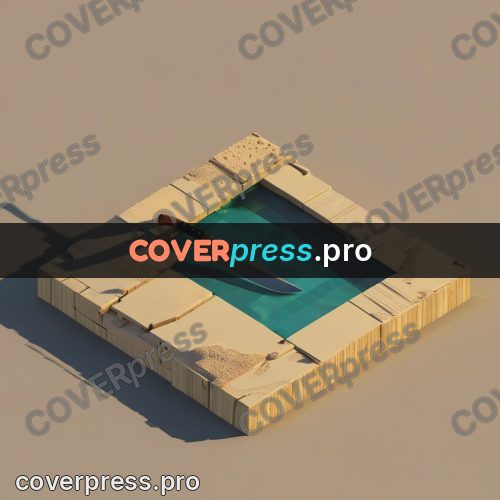 3d diorama: knife on a stone platform