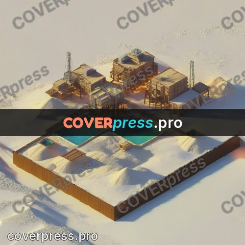 3d diorama: industrial settlement with pools