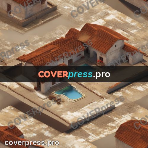 3d diorama: house with a tiled roof