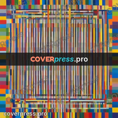 Op art drawing: bands and checks in a grid