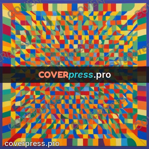 Op art drawing: checks and rays from the middle
