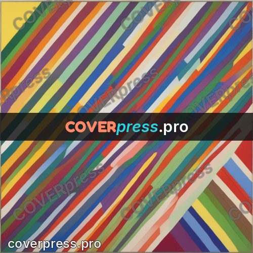 Op art drawing: rays and waves of bands