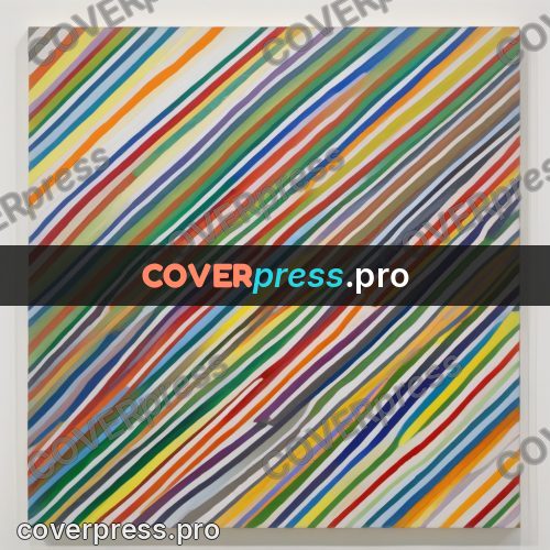 Op art drawing: diagonal bands and checks