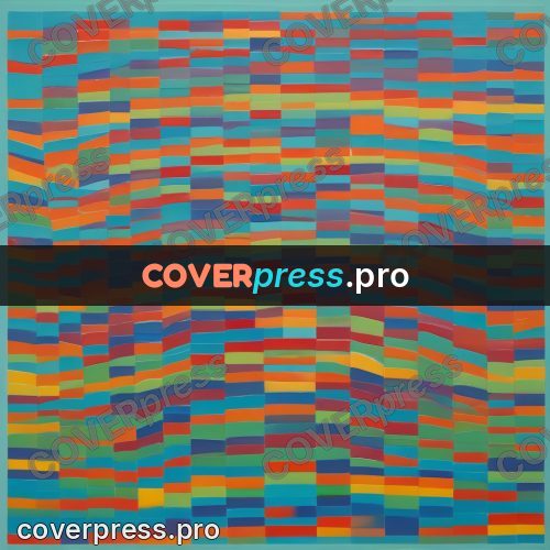 Op art drawing: arcs of coloured bands