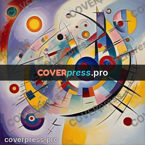 Kandinsky style drawing: circles and arcs