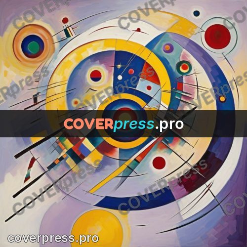 Kandinsky style drawing: circles and arcs