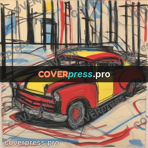 Children's illustration: red and yellow car