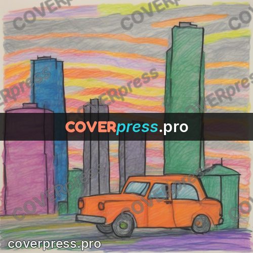 Children's illustration: coloured city towers