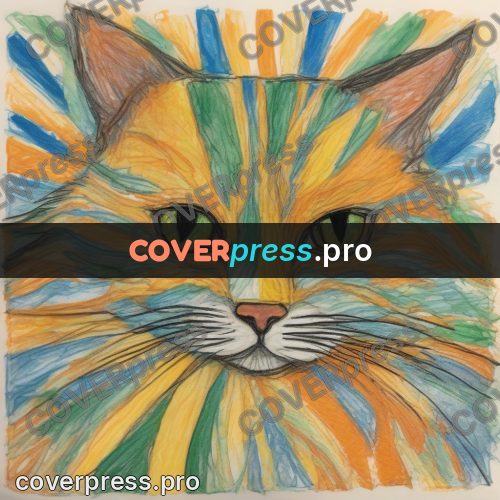 Children's illustration: face of a ginger cat