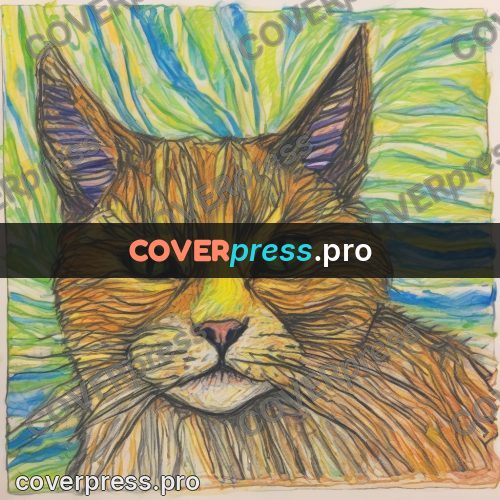 Children's illustration: face of a ginger cat