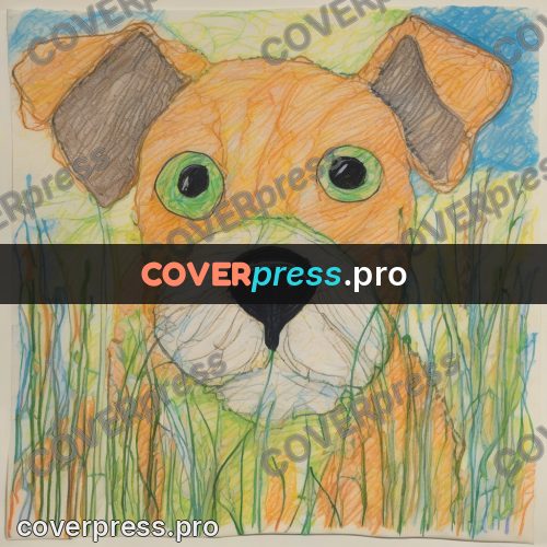 Children's illustration: face of a ginger dog