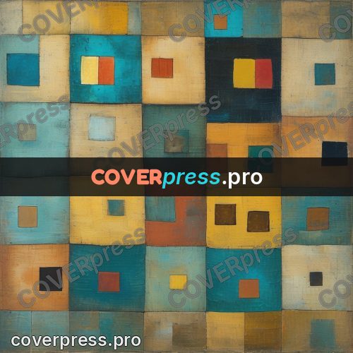 Paul Klee style artwork: grid of colour tiles
