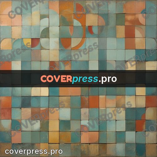 Paul Klee style artwork: turquoise grid with arcs