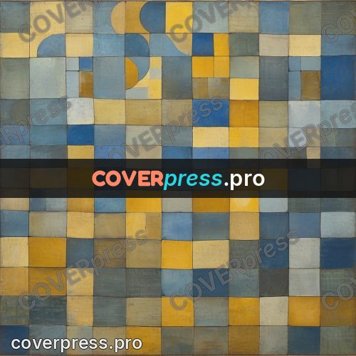 Paul Klee style artwork: tile grid under circles