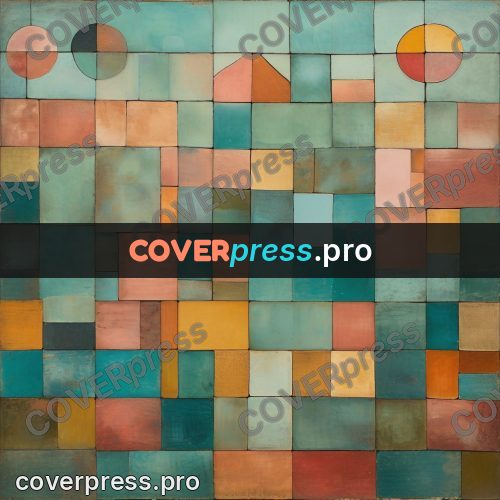 Paul Klee style artwork: tiles with small inserts