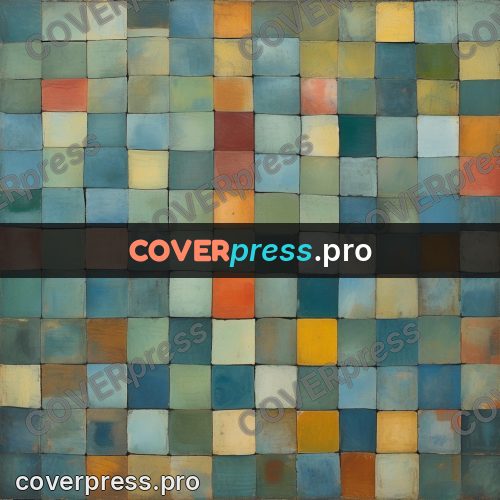 Paul Klee style artwork: tiles with arches and turrets